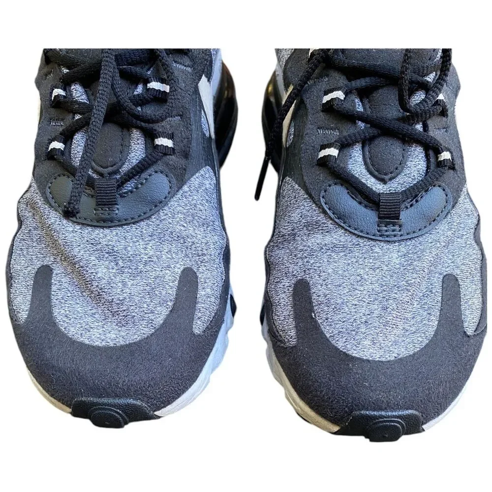 Nike Air Max 270 React AT6174-001 2019 Size to 8.5 Running Shoes Gray Black